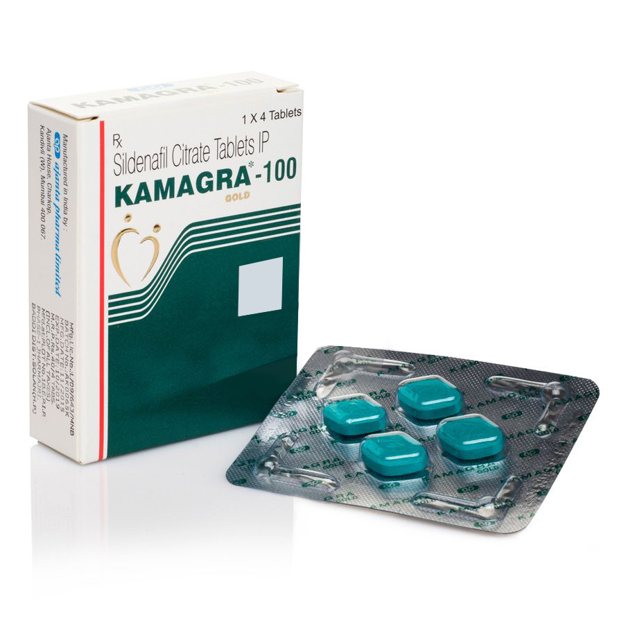 Kamagra Gold 100 (active ingredient 100mg. Sildenafil Citrate)