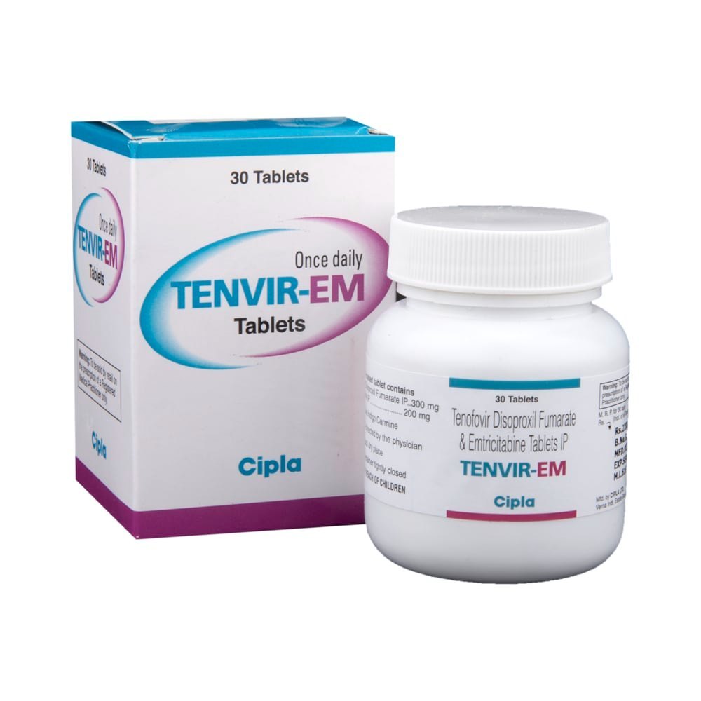 Tenvir-EM Tablet (Emtricitabine 200mg. + Tenofovir disoproxil fumarate 300mg.)