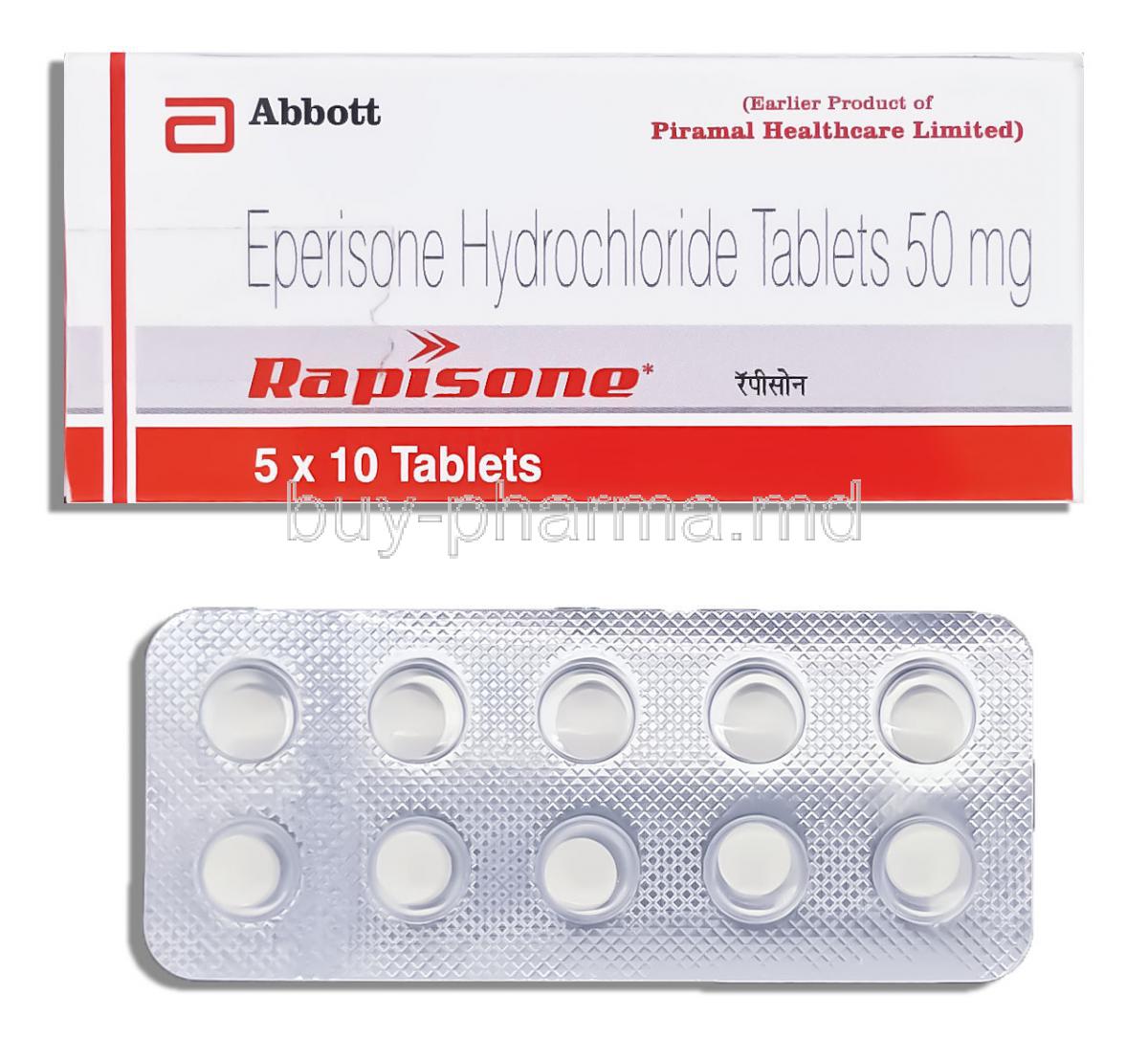 Rapisone 50mg. Tablet (Eperisone 50mg)