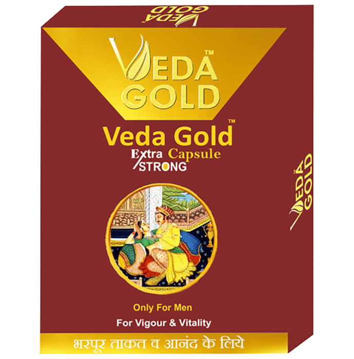 Veda Gold Extra Strong Natural Capsule For Men  Vigor & Vitality