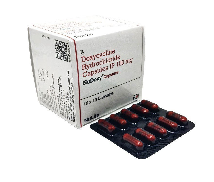 Nudoxy 100 Capsules (Doxycycline 100mg)