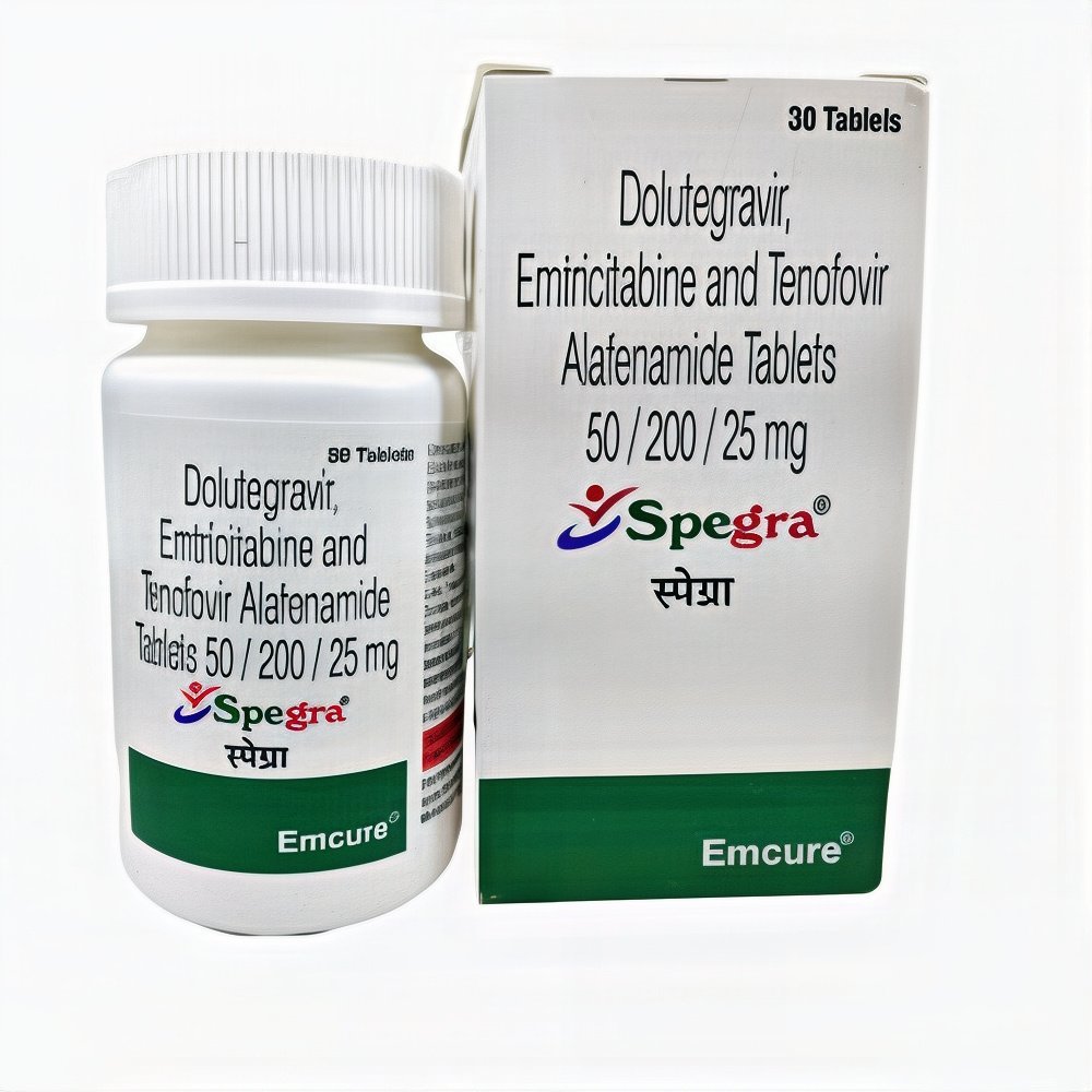 Spegra Tablet (Dolutegravir 50mg + Emtricitabine 200mg + Tenofovir Alafenamide 25mg)